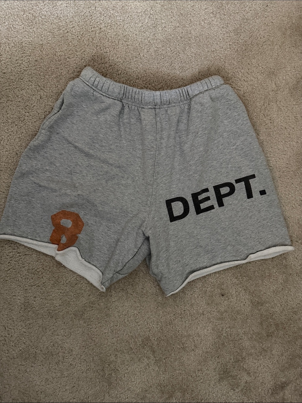 Gallery Dept. Wide-Leg Printed Distressed Cotton-Jersey Shorts